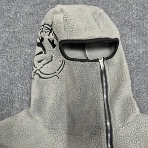 Sudadera con capucha de forro polar grueso y cálido para invierno, personalizada con bolsillo, estampada, bordada, impermeable, lisa, venta al por mayor para fabricantes. - Product Image 5
