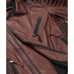 Nouvelle Arrivée 2026 – Blouson Unisexe en Cuir Véritable pour Homme, Design Color Block, Haute Qualité, Fermeture Éclair Hiver, Col Montant Vintage, Style Motard - Product Image 4