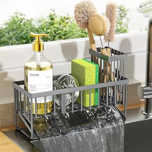 Organizzatore per Lavello con Portaspazzole e Portasponge in Acciaio Inox 304 Antiruggine, Soluzione di Stoccaggio per Dispenser di Sapone da Cucina - Product Image 3