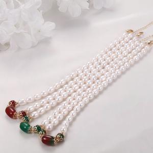 Collar de Perlas de Agua Dulce de Colores Mezclados, Perlas de Zhuji al por Mayor, Edison de 11-13 mm, con Microdefectos, Decoración para el Cuello - Product Image 1