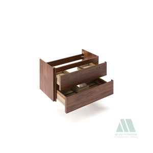 Wholesale Best Selling Modern Durable Solid Oak/Pine/Acacia Wood <b>Bathroom</b> <b>Vanity</b> Vietnam Complete Set Wall-Mounted Ceramic Basin - Product Image 5