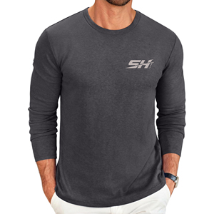 Camisetas de Algodón Suave y Ligeras de Manga Larga para Hombre, Corte Regular, para Verano, Ajuste Cómodo, Estilo Casual Clásico, Precio Bajo - Product Image 1