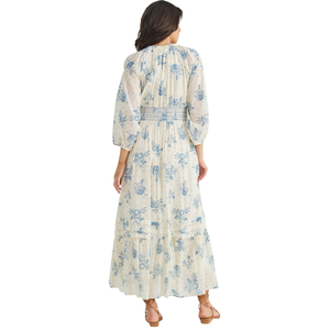 Vestido Largo Floral para Mujer, Cómodo para Uso Diario - Product Image 5