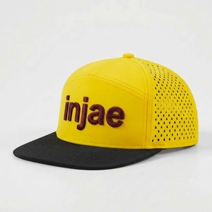 Casquette de golf OEM personnalisée à 7 panneaux, perforée, découpée au laser, à visière plate, faible MOQ, vente en gros, marque privée, ODM - Product Image 6