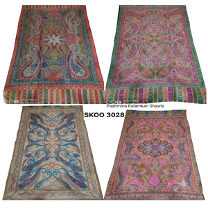 Châle carré en laine Acro peint à la main, style bohème, pour femme, SK NOOR SONS, couleurs personnalisées, tailles variées, 100x200 cm - Product Image 4