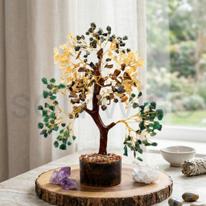 Árbol de la Vida de Cristal Natural, Amuleto de la Abundancia, Piedras de Cristal Hechas a Mano, Decoración para el Hogar u Oficina, Regalo de Maharashtra - Product Image 6