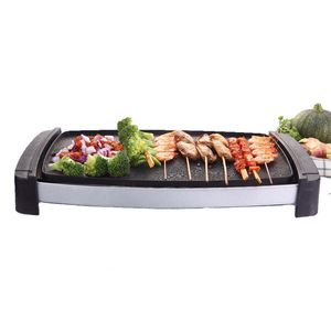 Electric Grill Non-Stick Griddle Pan Indoor Outdoor <b>BBQ</b> Cooking Surface Stainless Steel Skewer Meat Vegetable Grill 67X28CM - Product Image 1