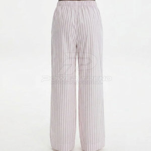 Customizable Women Casual Mid Waist Wide Leg <b>Trouser</b> Loose Fit Washed 100% Cotton Pants for <b>Summer</b> Travel and Everyday Wear - Product Image 2