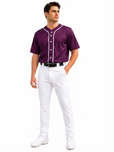 Premium Quality Baseball Team Clothing Set With Quick Dry Jersey And Durable Pants For Outdoor Games - Product Image 5