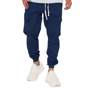 Pantalones Jogger Personalizados OEM para Hombre, Pantalones Deportivos Acampanados con Cintura Elástica y Parches - Product Image 1