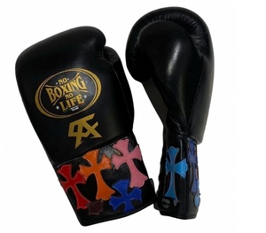 Customized No Boxing No Life Canelo Black Multi Real Cowhide Leather Boxing <b>Gloves</b> Mexican Style Lace-Up Lightweight - Product Image 4