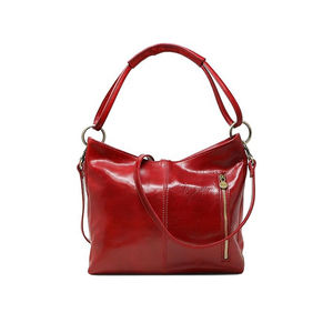 Sac à bandoulière en cuir véritable, sac hobo, sac à main avec fermeture éclair, sac fourre-tout tendance pour le shopping quotidien et les voyages - Product Image 2