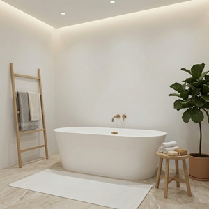 Baignoire autoportante en acrylique moderne, durable et écologique, design élégant FW-7703-71 pour salle de bain - Product Image 5