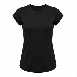 Camisetas de Mujer de Alta Calidad, Casuales, Personalizadas, de Mezcla de Algodón, Transpirables, de Manga Corta, Estilo Oficina - Product Image 1