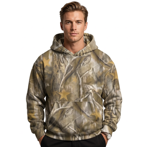 Sweat-shirt à capuche pour homme, imprimé camouflage étoilé, pull décontracté avec poche, haut d'automne - Product Image 2