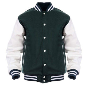 Chaqueta Varsity Unisex de Alta Calidad con Diferentes Parches, Mangas de Lona, Lana, OEM, Hecha a Medida, Invierno - Product Image 3