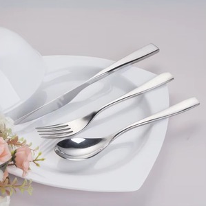 Ensemble de couverts personnalisables en acier inoxydable miroir, fourchettes et cuillères métalliques chaudes, pour usage en restaurant - Product Image 6