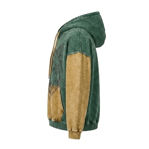 Sweat à capuche personnalisé en gros pour garçons, en tissu épais délavé, respirant et à séchage rapide, pour hommes, effet délavé à l'acide - Product Image 5