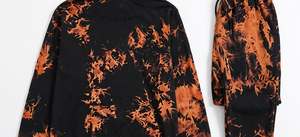Conjunto Deportivo Unisex con Capucha, Manga Larga, Estampado Naranja y Negro, Transpirable, de Poliéster, Corte Holgado, para Otoño - Product Image 5