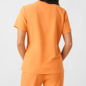Ensemble de Blouse et Pantalon Médical Orange de Haute Qualité pour Femme, en Coton, pour Infirmière, Salon de Beauté, Hôpital - 2 Pièces - Product Image 3