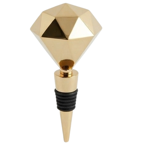 Bouchon de bouteille de vin en métal plaqué or de taille moyenne, bouchons de vin personnalisés en acier inoxydable faits à la main - Product Image 2