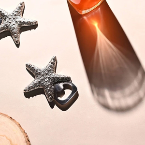 Abridor de Botellas de Latón con Forma de Estrella de Mar, Hecho a Mano, Estilo Náutico, Decorativo, Accesorio de Cocina con Temática Marina - Product Image 5