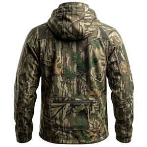 Wholesale Custom Summer <b>Waterproof</b> Silent Softshell Hunting <b>Jacket</b> Mens Insulated <b>Camo</b> Windproof Outdoor Tactical Nylon Front - Product Image 3