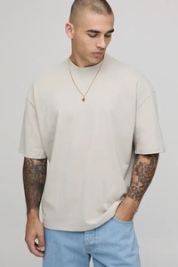 Camiseta Oversize para Hombre, Corte Cuadrado, Hombros Caídos, Ajuste Holgado, Algodón Pesado, Estilo Urbano, Diseño Personalizado, Proveedor - Product Image 4