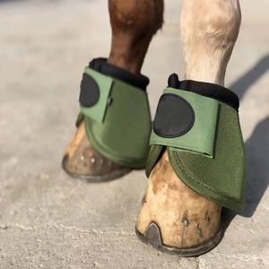 High Quality Genuine Leather PU Bell <b>Boots</b> for Equestrian Use-Breathable Protection Customizable Color/Logo/Size & Custom Brand - Product Image 1