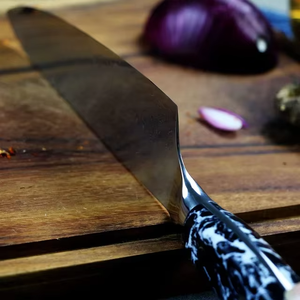 Ensemble de 9 couteaux de chef professionnels en acier Damas avec manche coloré, collection de couteaux de cuisine, vente en gros, fabrication OEM - Product Image 3