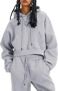 Ensemble de survêtement athlétique réversible deux pièces pour femme, en coton 100% haute élasticité, style hip-hop, avec doublure polaire écologique - Product Image 6