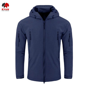 เสื้อแจ็คเก็ตซอฟต์เชลล์ผู้ชายแบบถัก ทอเรียบ กันลม กันน้ำ ระบายอากาศได้ดี พร้อมบริการสกรีนโลโก้ด้านหน้าตามสั่ง ขายส่งแบบ OEM - Product Image 6