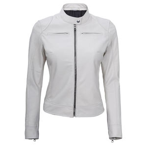 Chaqueta de Cuero Transpirable de Alta Calidad para Mujer, con Logotipo, Nuevo Modelo, Estilo Casual, Cierre de Cremallera, Forro de Algodón, Ropa de Invierno al por Mayor - Product Image 6