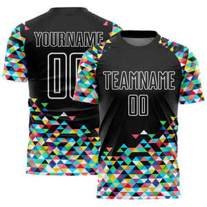 เสื้อฟุตบอลชายแบบสั่งทำพิเศษ พิมพ์ลายแบบ Sublimation ชุดฟุตบอลระบายอากาศได้ดี เหมาะสำหรับการแข่งขันและฝึกซ้อม พร้อมชื่อผู้เล่น ผลิตจากโพลีเอสเตอร์ 100% - Product Image 6