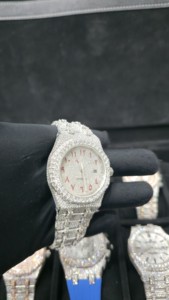 Luxury Women's Stainless Steel Automatic Mechanical Watch With Diamond Bezel And <b>Red</b> Dial Numbers 40mm Round Case - Product Image 2