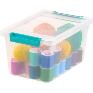 4 Qt. (cuartos de galón) Contenedores de Almacenamiento Hechos en EE. UU. con Tapas, Paquete de 6 Cajas con Clip, Organizadores Pequeños para Juguetes Sensoriales, Contenedores de Plástico - Product Image 4