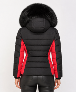 Chaqueta Acolchada de Invierno OEM, Extremadamente Cálida, Transpirable, con Capucha de Piel, Impermeable, Resistente al Viento, Ropa Exterior Térmica para Mujer - Product Image 3