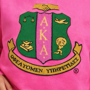 Sudadera Casual de Invierno para Mujer, Forro Polar Chenille, Logotipo Bordado con Letras Griegas en la Parte Delantera, Cuello Redondo Premium - Product Image 5