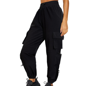 Women Winter Fleece Cargo Pants Thickened Elastic Waist Workwear Style <b>Warm</b> Loose Fit Large Size Pocket Trousers Vintage Pants - Product Image 6