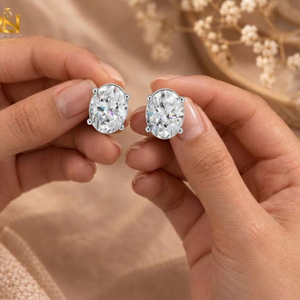 Pendientes de lujo chapados en oro de plata 925 con corte ovalado, joyería fina para mujer, elegantes para bodas y fiestas, diseño de regalo. - Product Image 3