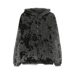 เสื้อฮู้ดดี้ผู้ชาย OEM Winter Classic พร้อมลายปักและดีไซน์ทำสีซีดแบบ Distressed  ผ้าผ่านการซักแบบ Garment-Washed  พร้อมลายปักแบบ Distressed - Product Image 1