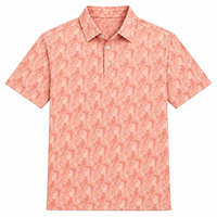 Chemise de golf décontractée pour homme, en maille imprimée de qualité supérieure, à manches courtes, respirante, en mélange de polyester, coupe ajustée, avec poche et logo personnalisé