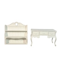 Bureau de reproduction antique avec hutch, bureau à monter soi-même avec bibliothèque, conçu pour le mobilier de bureau à domicile de style français
