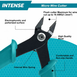 Super Micro Flush Cutter Pliers Precision <b>Wire</b> Cutting Tool Stainless Steel Jewelry Making Pliers for <b>Crafts</b> & Beading - Product Image 4