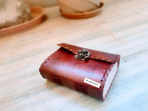 Traveler <b>Diary</b> Loose Leaf Genuine Leather Portable Notebook Manual Book Cotton White Paper With C-Lock Soft Cover <b>Custom</b> - Product Image 2