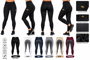 กางเกงขี่ม้าผู้หญิง ASHI SPORTS รุ่นรักษ์โลก คุณภาพสูง ทรงเข้ารูป ผลิตจากโพลีเอสเตอร์ผสมสแปนเด็กซ์ พร้อมซิลิโคนกันลื่น เอวสูง - Product Image 1