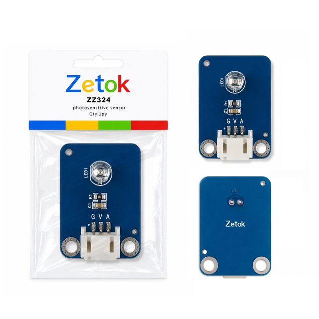 Zetok Small Smart Digital Electronic Module Photosensitive Photoresistor Sensor for Starter Kit PS03 Educational Programming