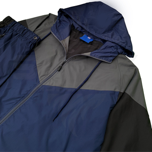 Nouvel ensemble de survêtement d'hiver pour homme, coupe-vent personnalisé avec logo sur le devant, imperméable, léger, en polyester et coton, pour activités de plein air - Product Image 5