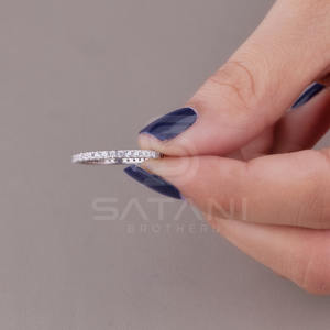 Anillo de Eternidad de Moissanita en Oro Sólido, Anillo de Compromiso y Aniversario de Boda de Lujo para Mujer, Regalo y para Fiestas - Product Image 2