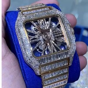 Reloj de Lujo Personalizado con Diamantes Cultivados en Laboratorio, de Acero Inoxidable, de Alta Calidad, para Hombre - Product Image 1